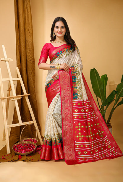 MoonPalav Classic Dola Silk Saree for Wedding Moonpalav