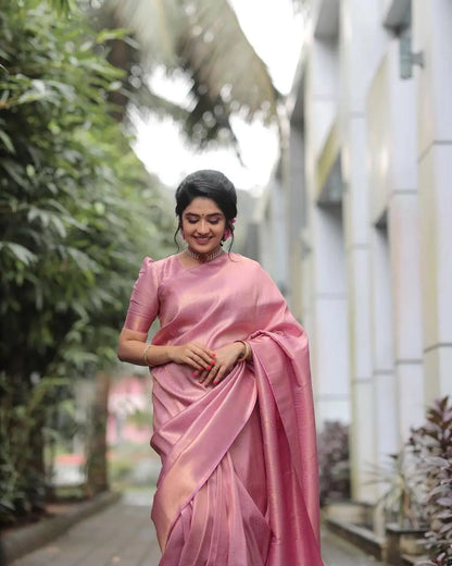 Moonpalav Pink lady silk Saree Moonpalav