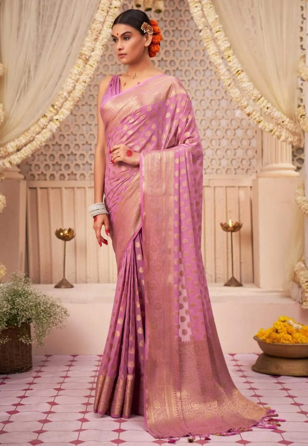 MoonPalav Timeless Tradition Handwoven Banarasi Silk Saree Moonpalav