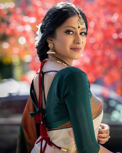 Moonpalav Traditional Kanjivaram saree Moonpalav