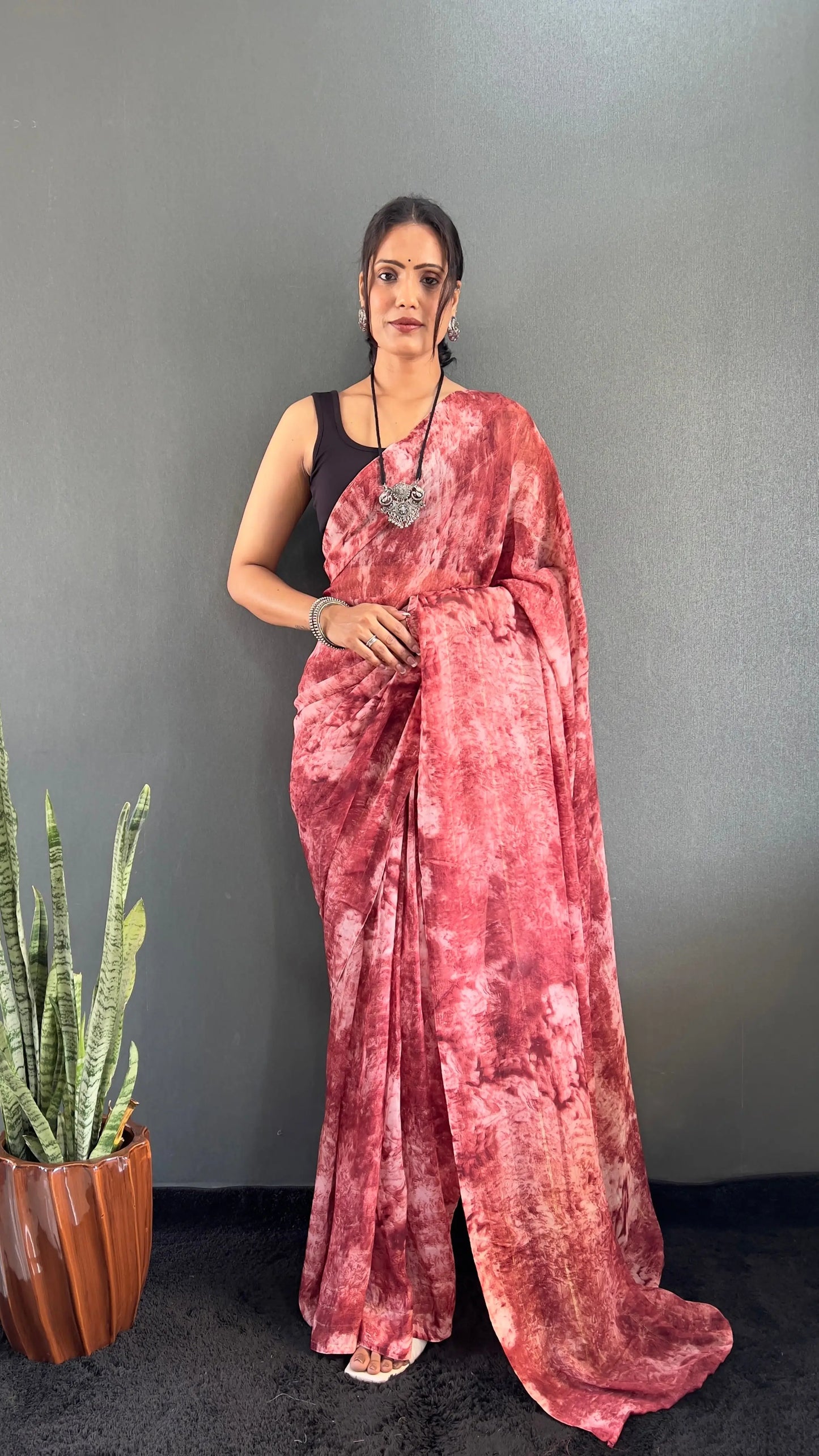 MoonPalav Ready To Wear Saree With Unstiched Blouse Moonpalav