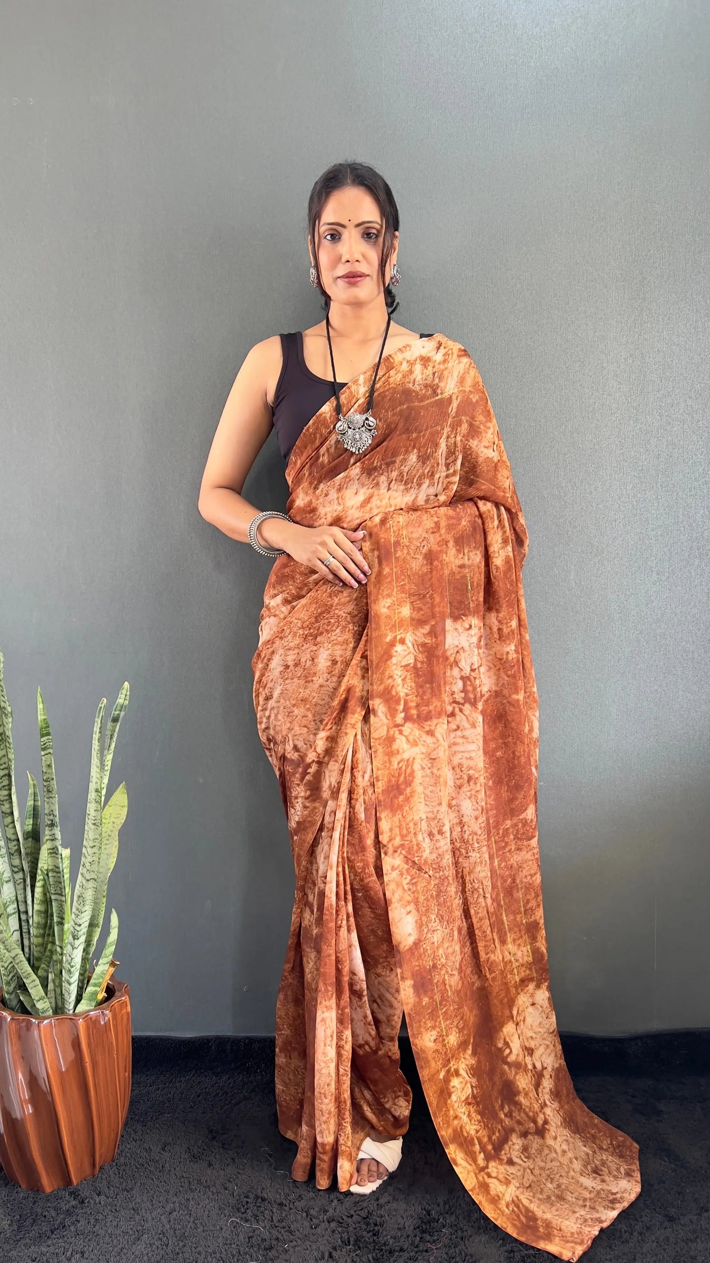 MoonPalav Ready To Wear Saree With Unstiched Blouse Moonpalav